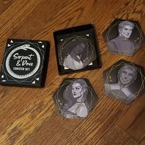 Fairyloot coaster set Serpent and Dove